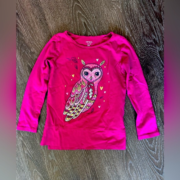 Carters Girls Owl Long Sleeve - Picture 1 of 1